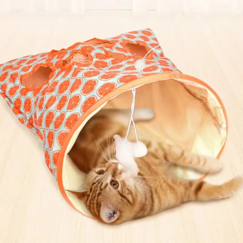 10pcs Cat Tunnel Bag Interactive Pet Cat Tubes Sand Rustling Sound Plush Ball Ideal  Promoting Play and Sleep