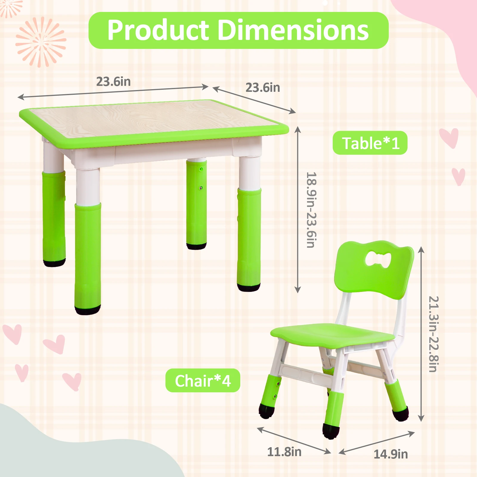 Ensemble table et 4 chaises po - Kids Outdoor Table And Chair Set avis et prix