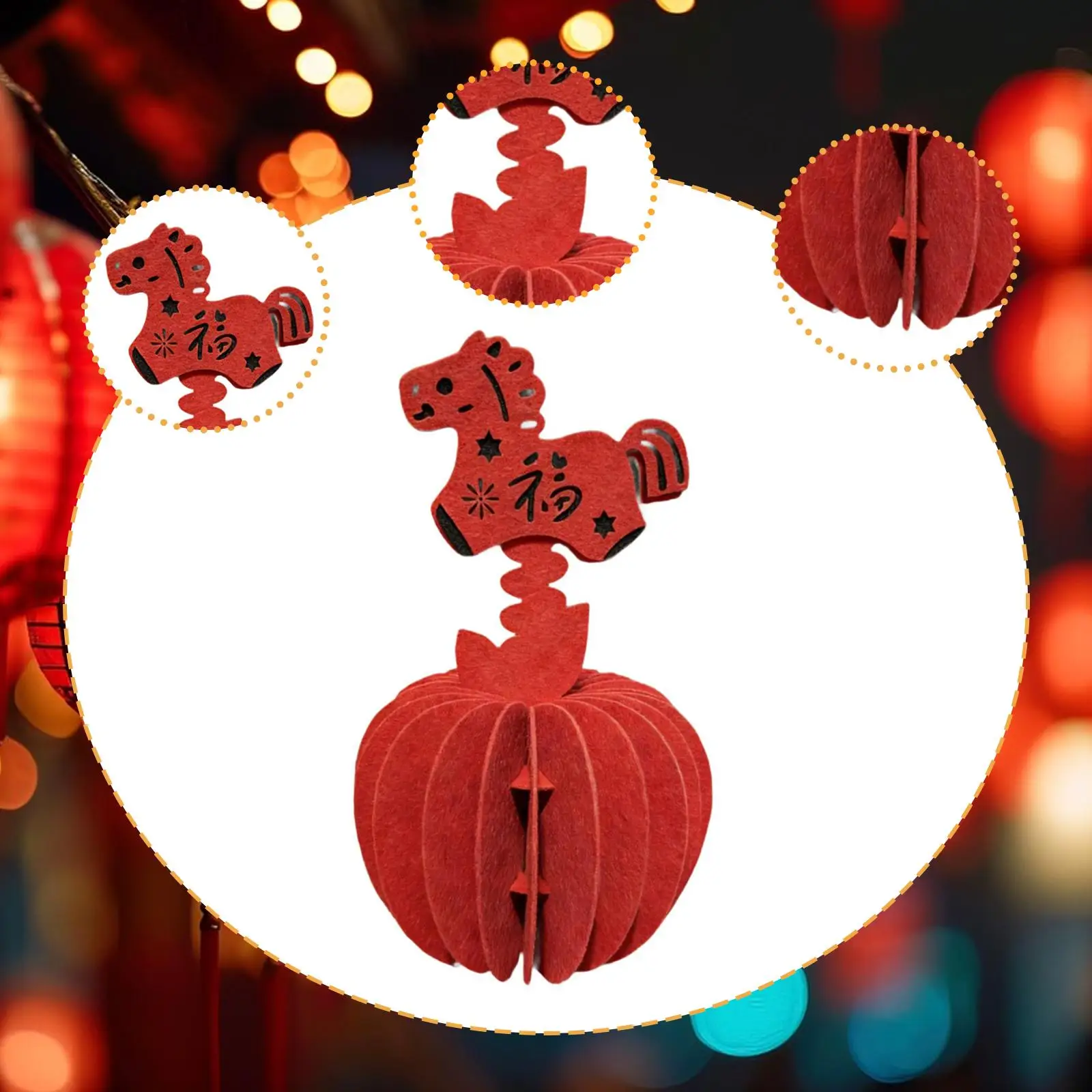 2026年中国新年パーティー ハニカムセンターピース 馬年 テーブルトッパー 春節飾り用品