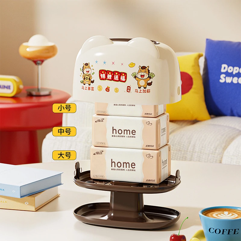 Dopamine With Foot Desktop Tissue Box Cartoon Creative Paper Box Home Living Room Dining Table Spring Tissue Storage Box