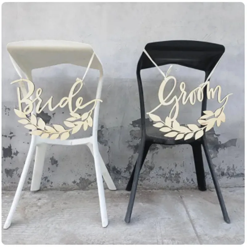 

Outdoor Wedding Decoration Mirror Gold Bride and Groom Wedding Chair Sign for Wooden Gold Theme Wedding Decration Garden Style