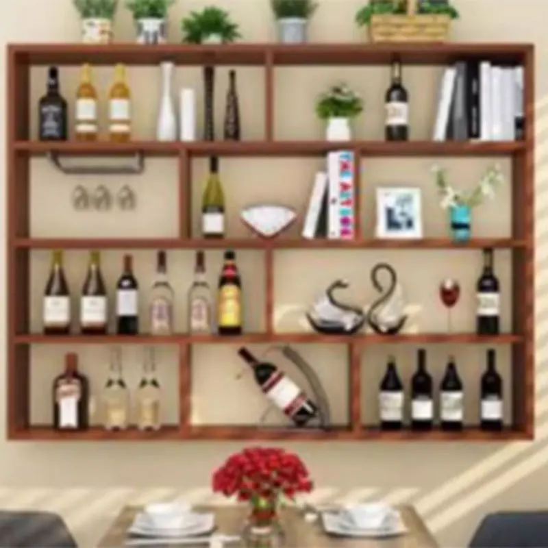 Hotel Woman Manmade Board Wine Holder Minimalist Kitchen Wall Wine Rack Bottle Restaurant Fancy Botellero De Vino Bar Furniture