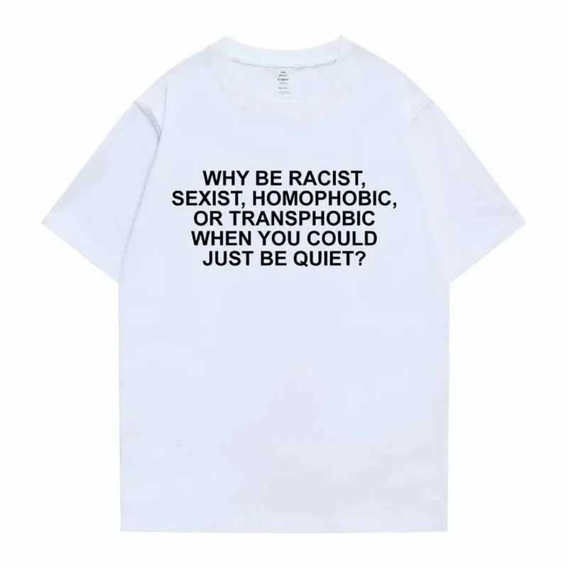 Why Be Racist Frank T-shirt Male Blond Hip Hop Trend Tshirt Ocean Hip-Hop Oversized T Shirt Men Women Casual Cotton Short Sleeve