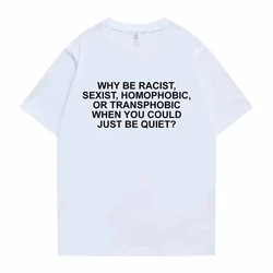 Why Be Racist Frank T-shirt Male Blond Hip Hop Trend Tshirt Ocean Hip-Hop Oversized T Shirt Men Women Casual Cotton Short Sleeve