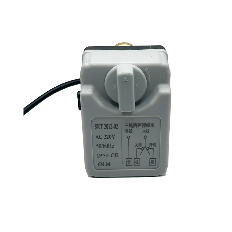 220VAC DC12 /24V  Motorized Ball Valve Motors With Manual Switch 3-Wire 2 Control Electric Ball Valves Actuator for TEMP Control