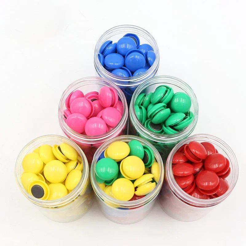 80pcs D20 Magnetic Bead Magnet Fridge Pin Magnet Round Magnetic Whiteboard Blackboard Refrigerator Push Door Stickers Chess