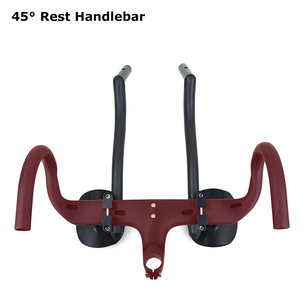 3K-Vollkarbonfaser TT-Basisstange und Aerobar-Verlängerungen, 35 ° /55 ° Verstellbare Auflage für Rennrad-Triathlon/Zeitfahren – Detail 4