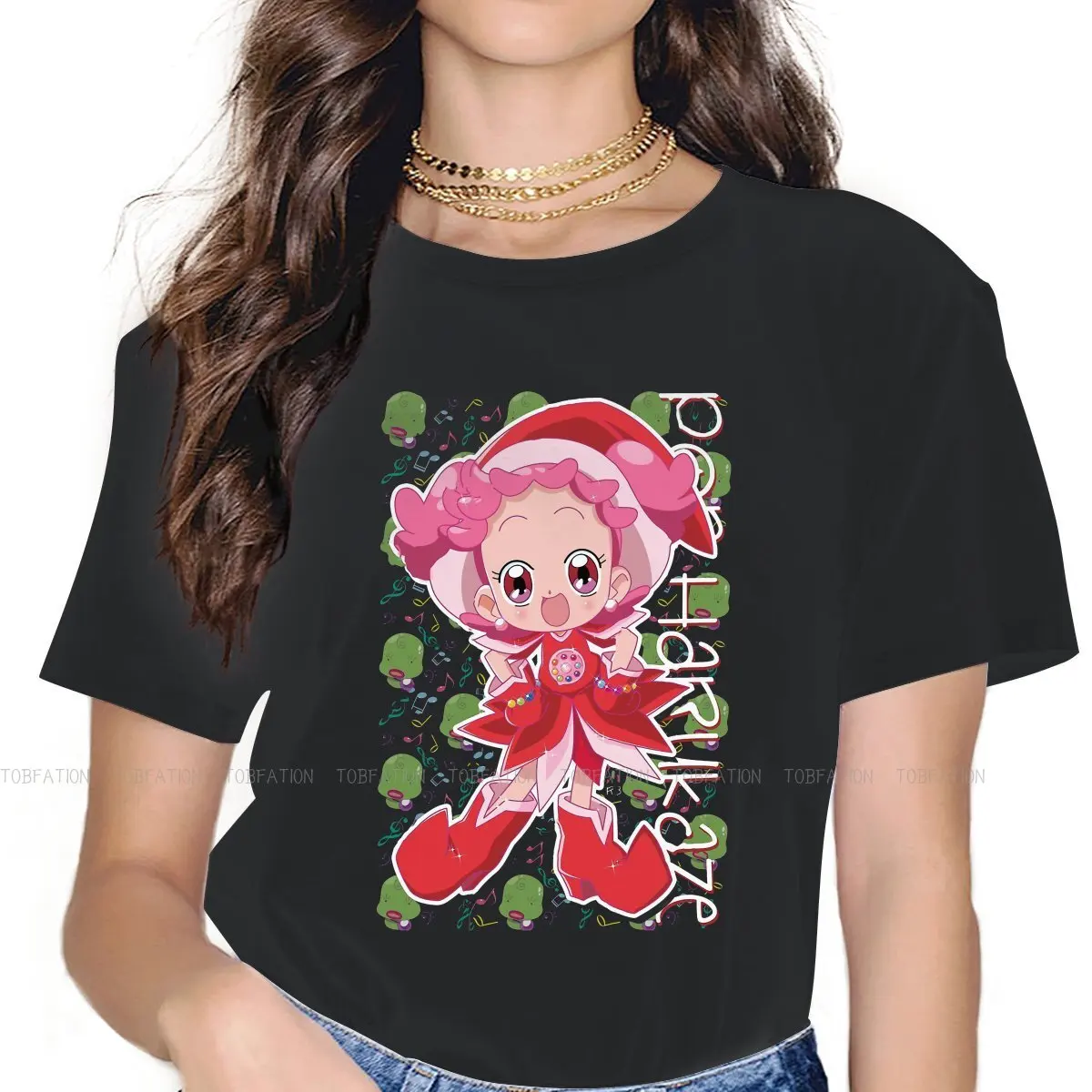 

Pop Harukaze Women Clothing Ojamajo Doremi Graphic Female Tshirts Vintage Alternative Loose Tops Tee Kawaii Girls Streetwear