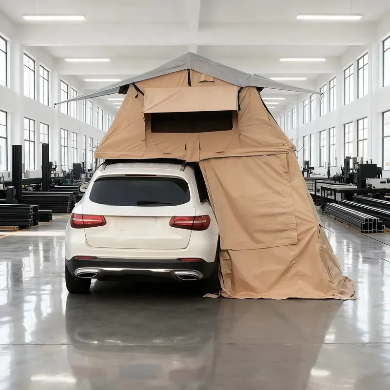 Factory Direct Sale Hydraulic Pop up Hard Shell Roof Top Tent Outdoor Travel Triangle Car Roof Tent for Overland Adventure