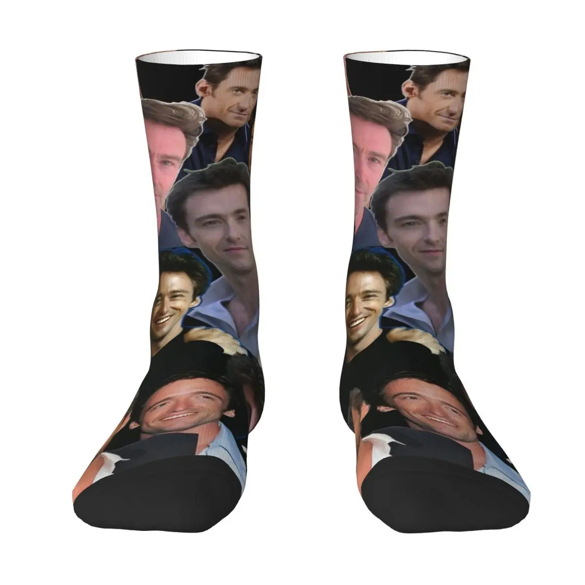 Hugh Jackman Socks Spring actor Stockings Gothic Unisex Men Soft Socks Graphic Outdoor Sports Non-Slip Socks