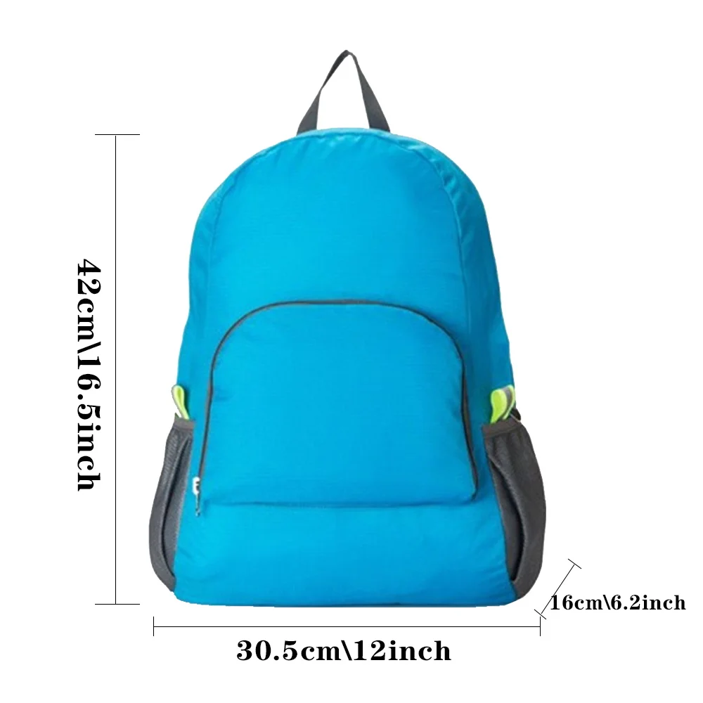 Mochila plegable para hombre y mujer, bolso plegable ultraligero de gran capacidad, resistente al agua, ideal para viajes y senderismo