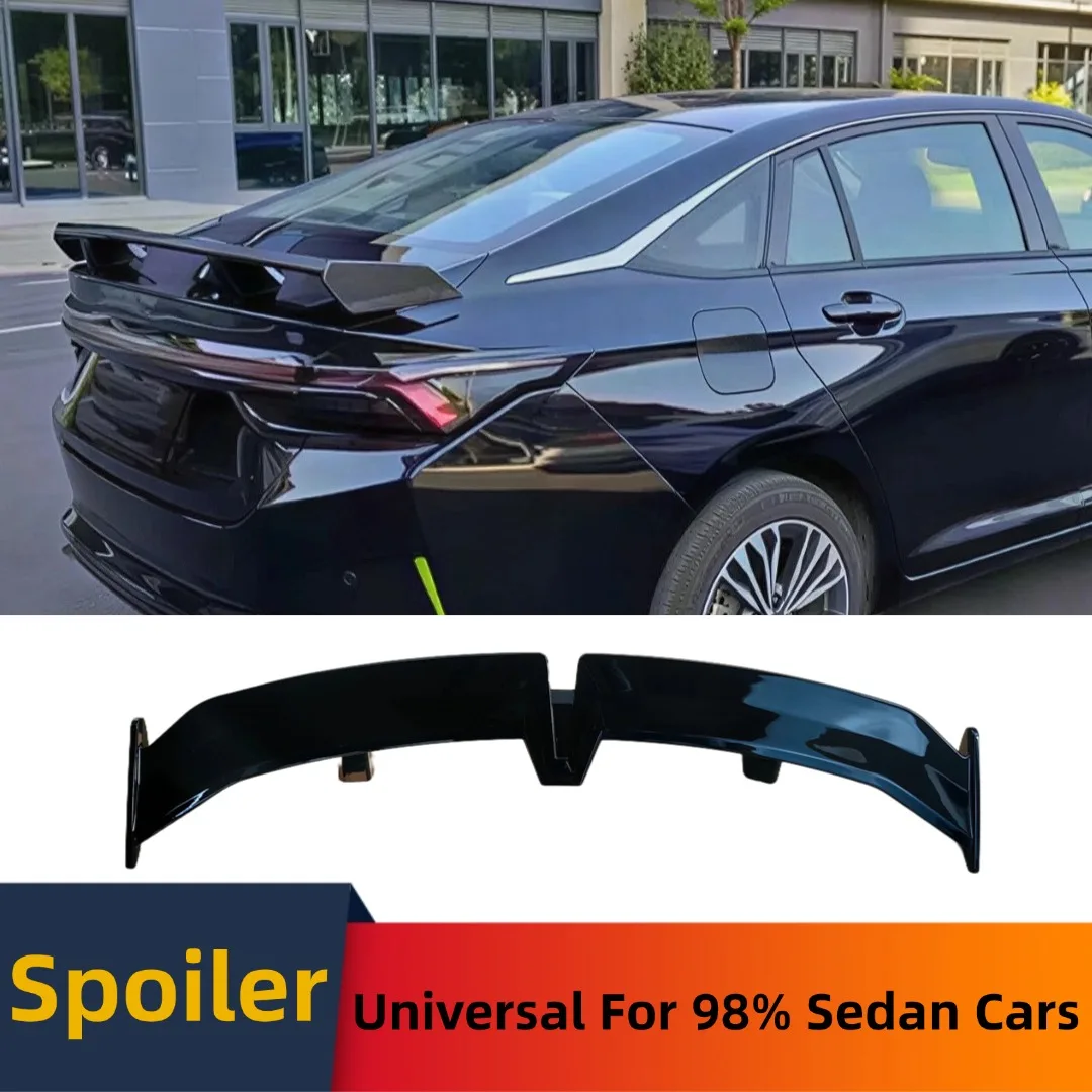 

Racing Spoiler Rear Wing Tail Boot Lip Refit Body Kit Tuning PRO Style Glossy Black For Universal Sedan Cars Fit Mostly Vehicle
