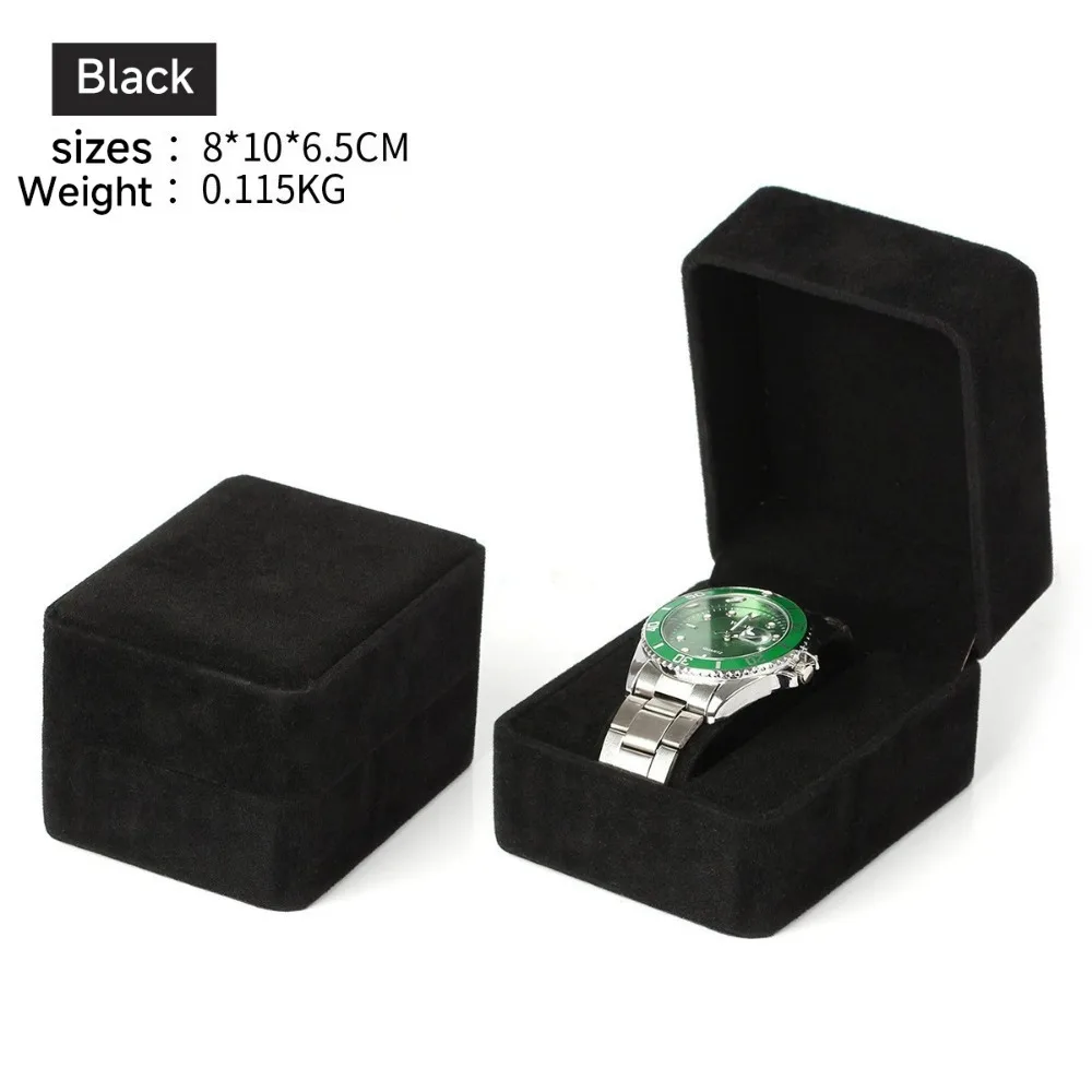 Boîte à montre en velours tendance, coins arrondis, pour montre connectée, boîte de rangement pour m
