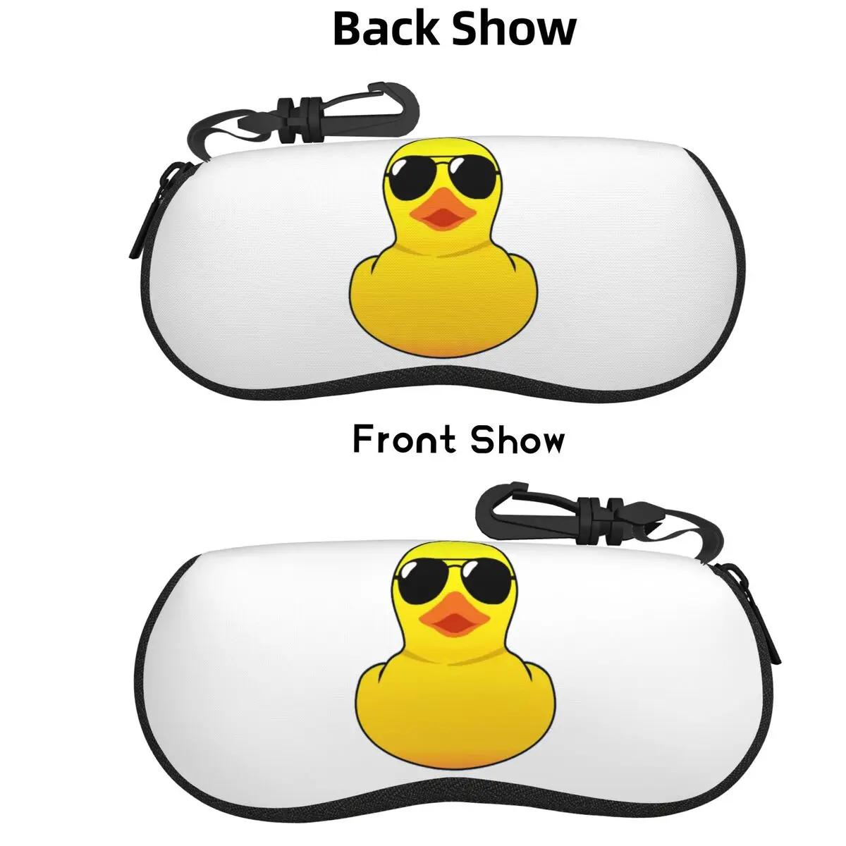 

Cool Rubber Duck Shell Glasses Case Portable Sunglasses Box Women Men Soft Eyeglass Bag Pouch