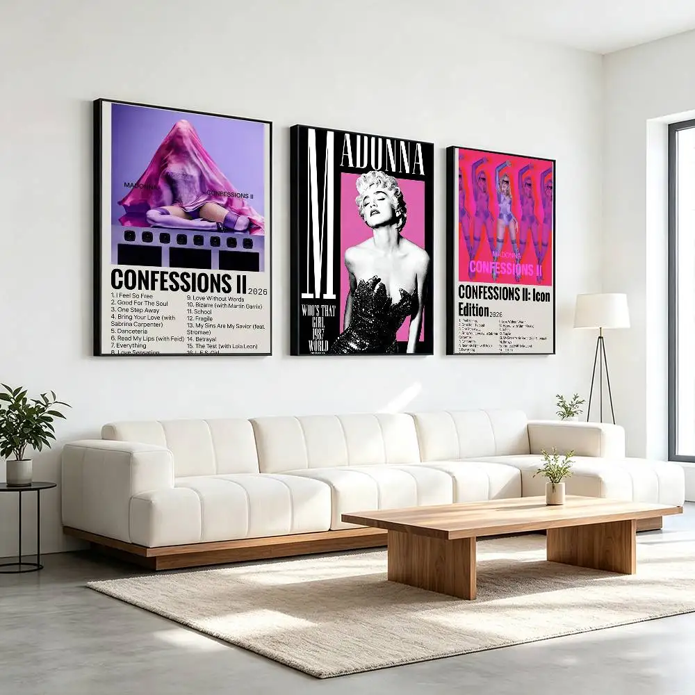 M-Madonna c-Confessions  Poster High Quality Dorm Living Room Aesthetic Wall Decoration Painting Stickers Gift