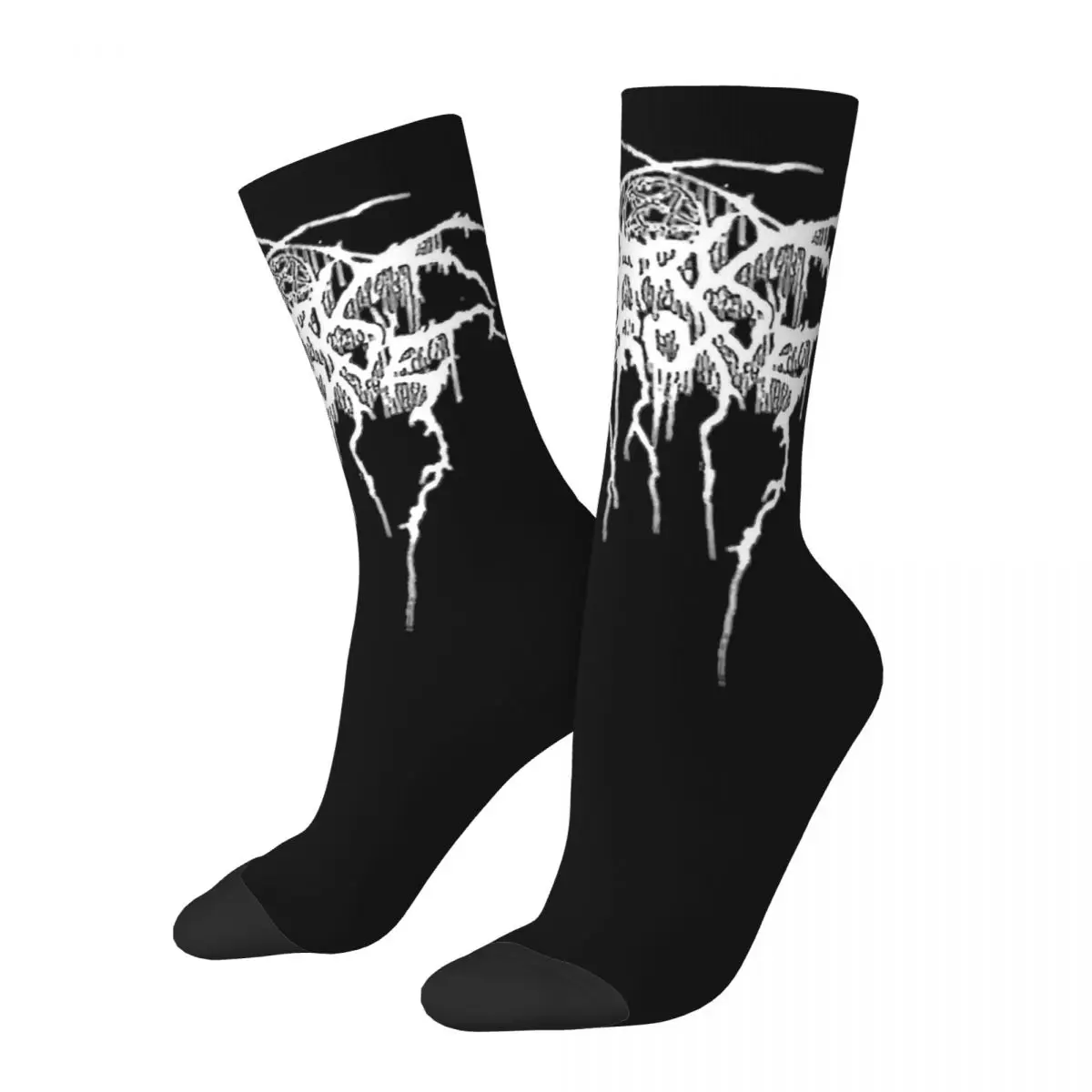 

Autumn Winter Casual Men's Women's Darkthrone Death Metal Band Socks Rock Roll Sweat Absorbing Basketball Socks