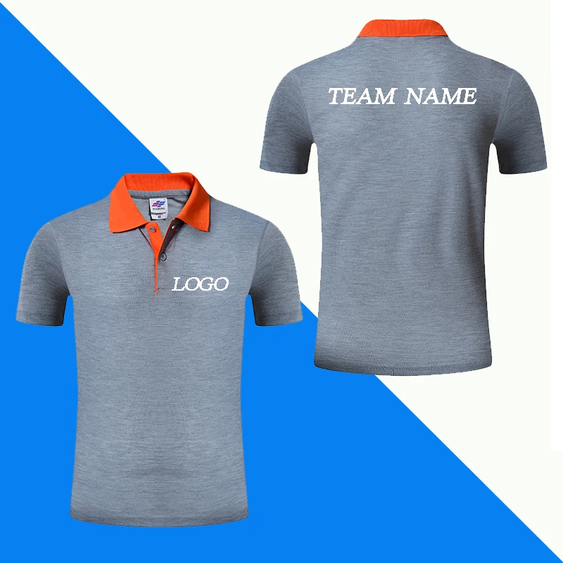 

8-color POLO shirt custom LOGO color matching lapel short sleeve printing LOGO an Polo Shirt Mens Casual POLO