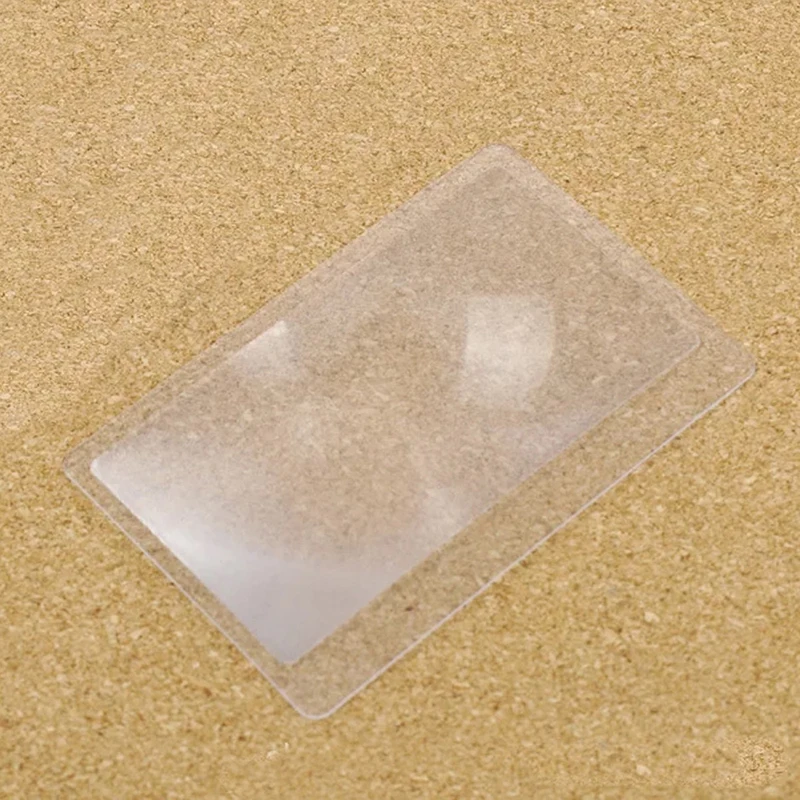 1PC Protable Pocket Credit Card 3 X Magnifier Transparent Magnification Magnifying LENS Glass Increased for Reading