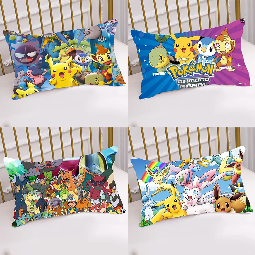 Pokémon Pillowcase Kawaii Pikachu bed Pillow case Bedroom room home Decoration living room sofa cushion cover 40x60 50x70cm