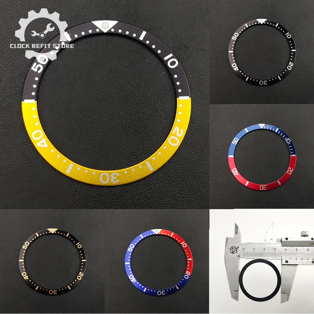 Clock modification storage 39mm SUB bezel aluminum alloy luminous beads fit 007Skx men's watch inner diameter 32 meters