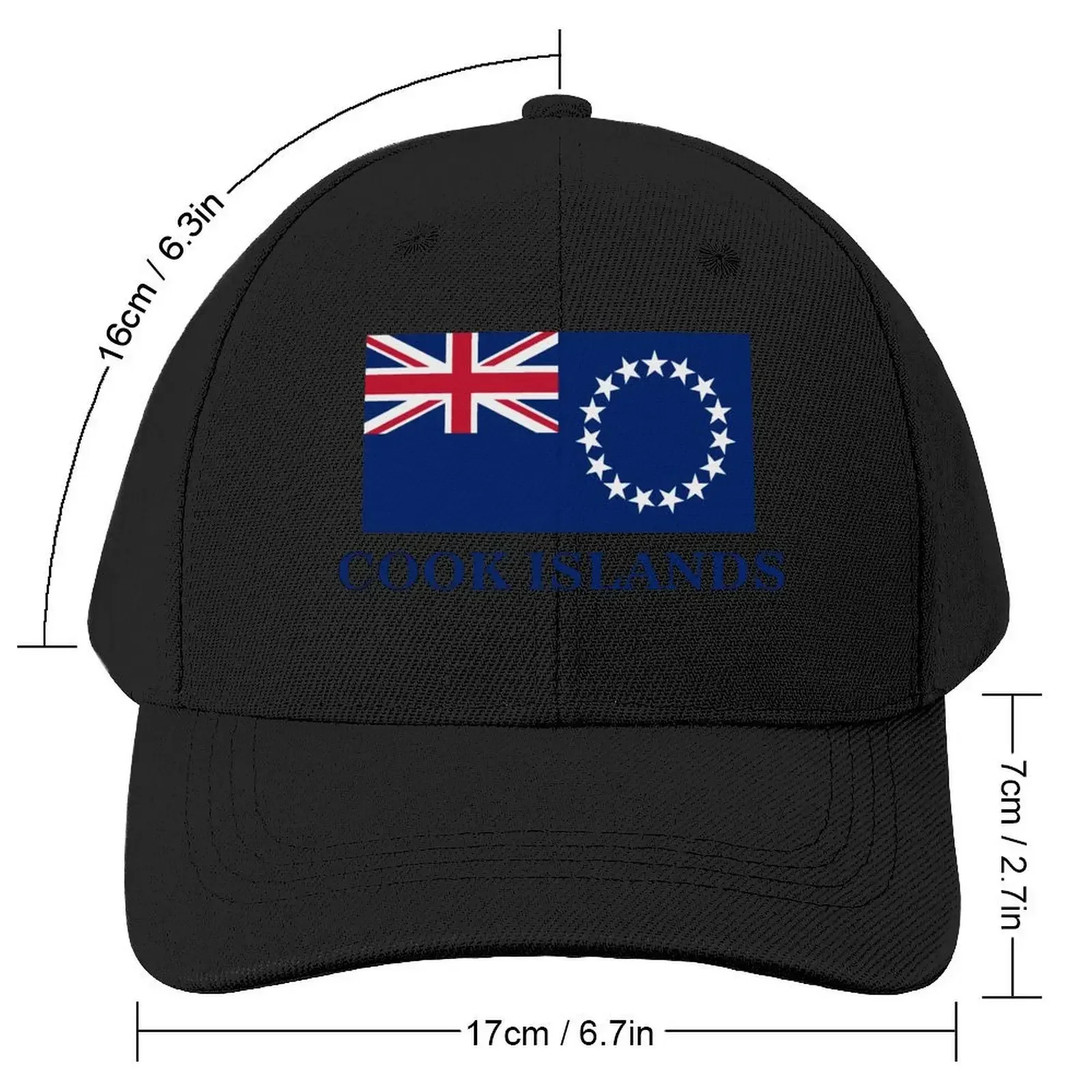 Cook Islands Flag Baseball Cap party Hat dad hat birthday Big Size Hat Woman Hats Men's