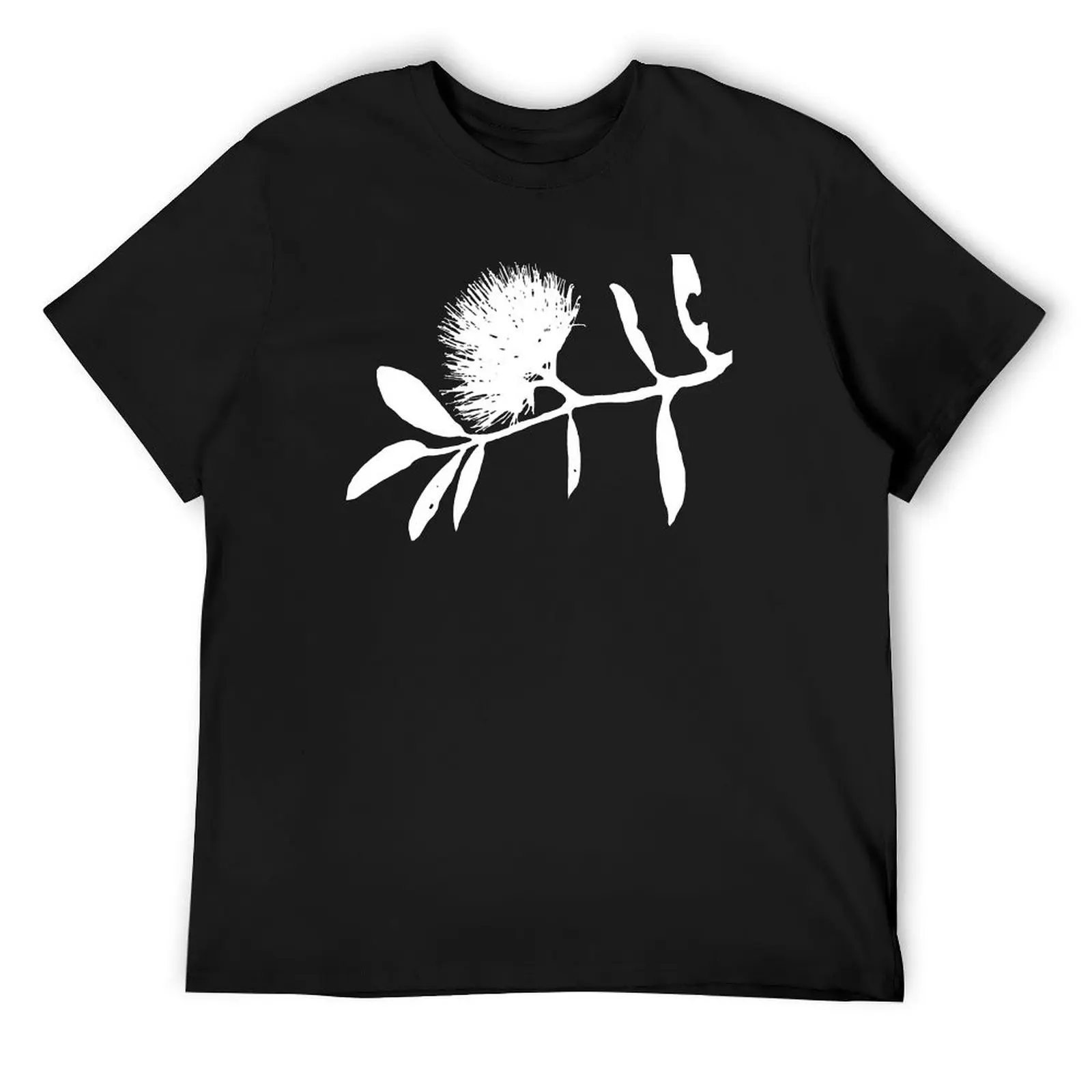 

Pohutukawa- White on Red T-Shirt shirts graphic tees heavyweights anime figures sweat shirts, men