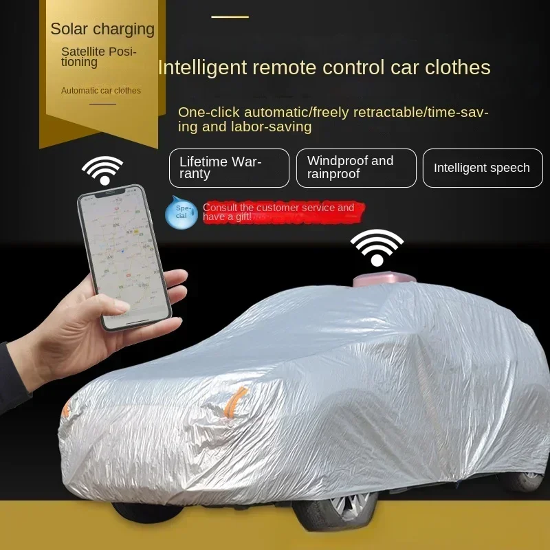 Full-automatic Car Clothes Intelligent Remote Control Car Cover Sun Protection, Rain Protection  Can Be Folded in Four Seasons.