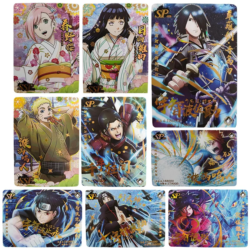 

Anime NARUTO Rare SSP SP Refraction Foil Haruno Sakura Senju Hashirama Itachi Toys for boys Collectible Cards Birthday Present