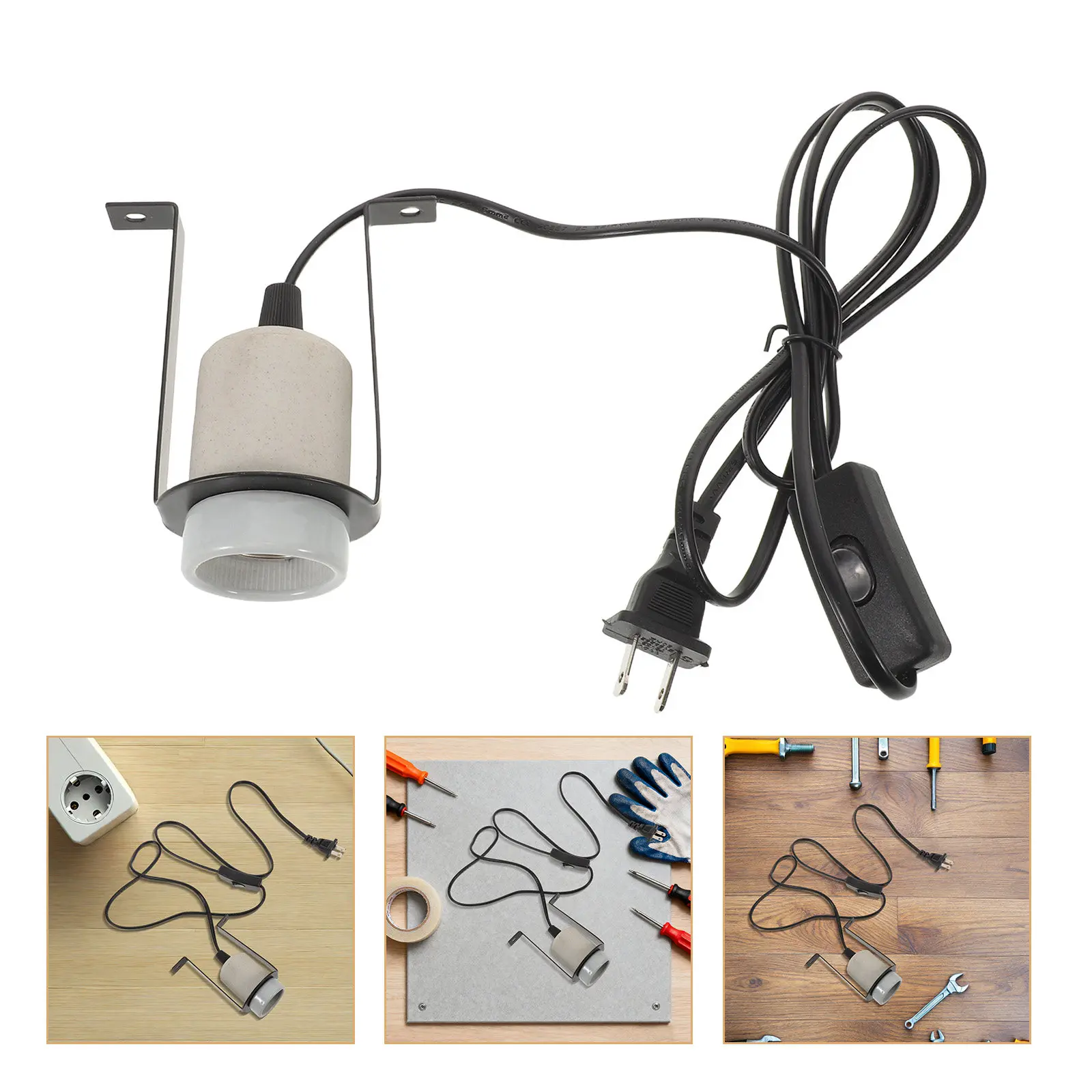 

Держатель для лампы-излучателя тепла для животных: Регулируемый керамический нагреватель для рептилий, черепах, ящериц, змей, для террариумов, клеток, птицеводства