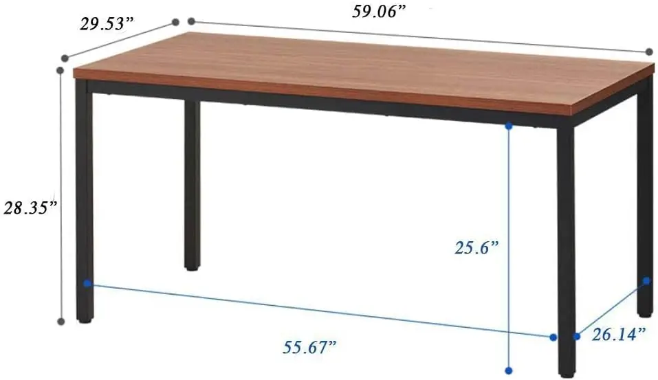 Mesa de computador de múltiplos propósitos do projeto moderno para a casa e o escritório, perfeita para o trabalho e o estudo, 30x6 0 polegadas