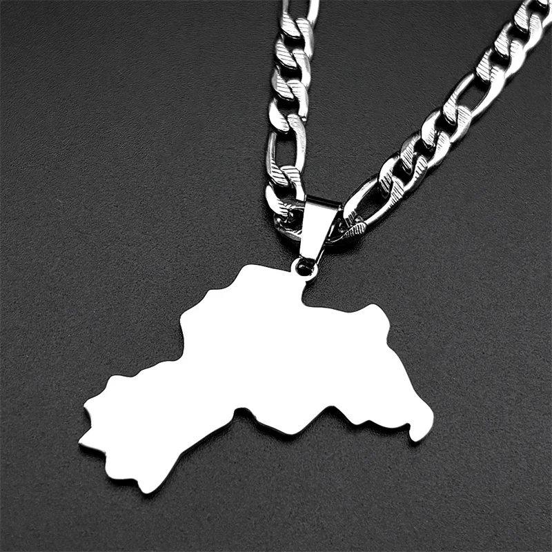 Kurdistan Map Flag Sun Pendant Necklace for Men Women Stainless Steel Gold Color Ethnic Geography Hip Hop Cuban Chain Jewelry