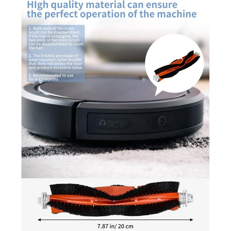 قطع غيار مكنسة كهربائية ، فرشاة جانبية رئيسية ، فلتر HEPA ، ممسحة ، ملحقات قماش ، Xiaomi Roborock ، S5 Max ، S6 ، Pure S6 ، Maxv