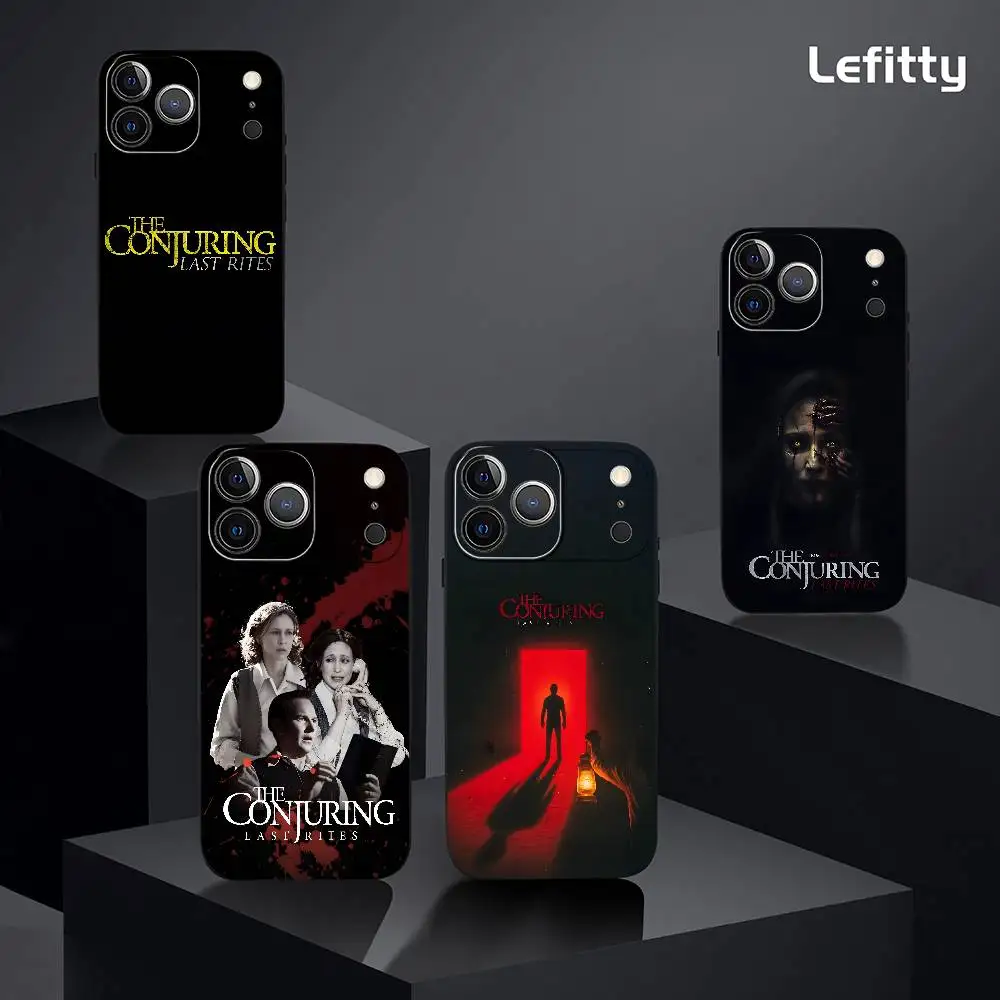 حافظة هاتف فيلم The C-Conjuring L-Last Rites لهاتف آيفون 17 16 15 14 13 12 11 Pro Max Plus Mini Black Frosted Soft Shell Funda