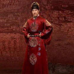 Ming Dynasty Emperor Zhu Di Dragon Gown Robe Minister Performance Hanfu Garment Prince's Casual Attire Same Costume for Movie TV