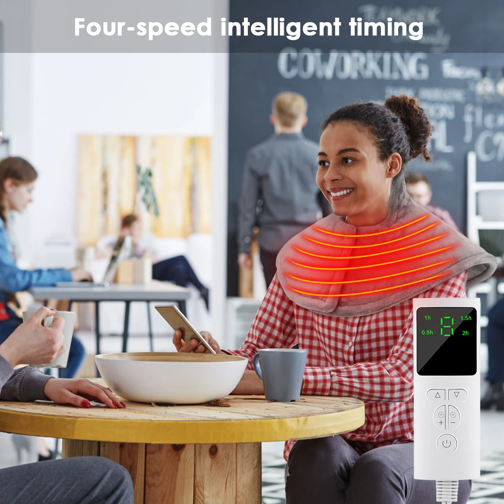 التدفئة الكهربائية الكتف وسادة الرقبة ، USB لتخفيف الآلام مدلك ، ضغط الحرارية للرقبة ، التفاف الكتف