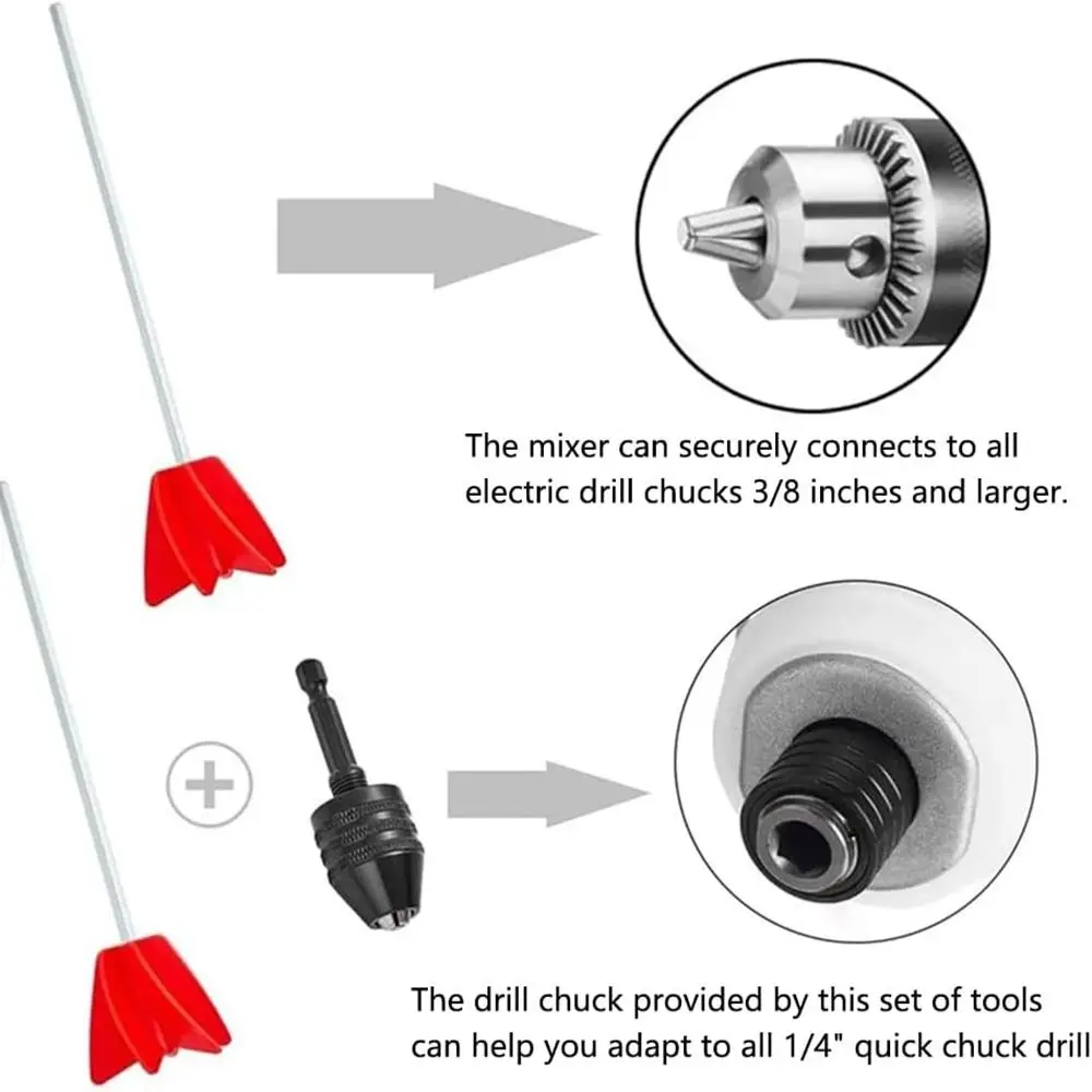 Accessories Universal Paint Mixer Bit Power Tools Spare Parts Stirring Rod Pigment Mixing Paddle