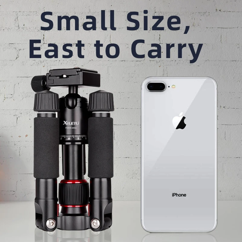 XILETU FM5S-MINI Portable Tripode Lightweight Travel Stand Tabletop Video Tripod with 360 Degree Ball Head Tripod For Camera