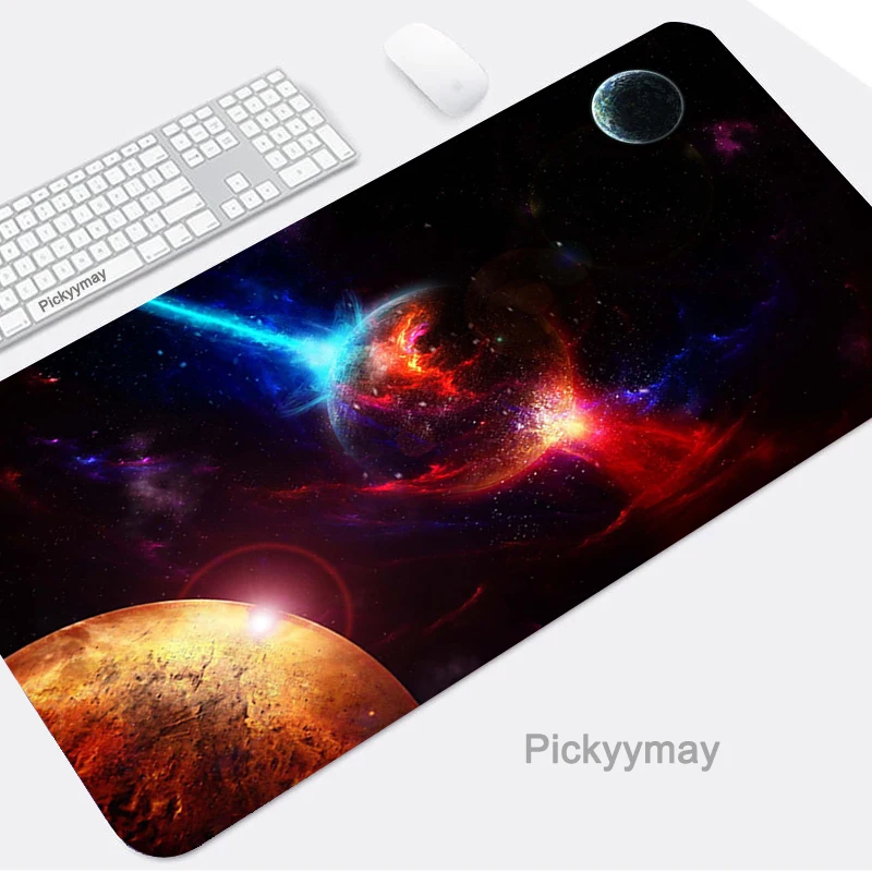 

Universe Space Galaxy Large Mouse Pad Natural Rubber PC Computer Gaming Mousepad Locking Edge Desk Mat XXL Keyboard Table Carpet