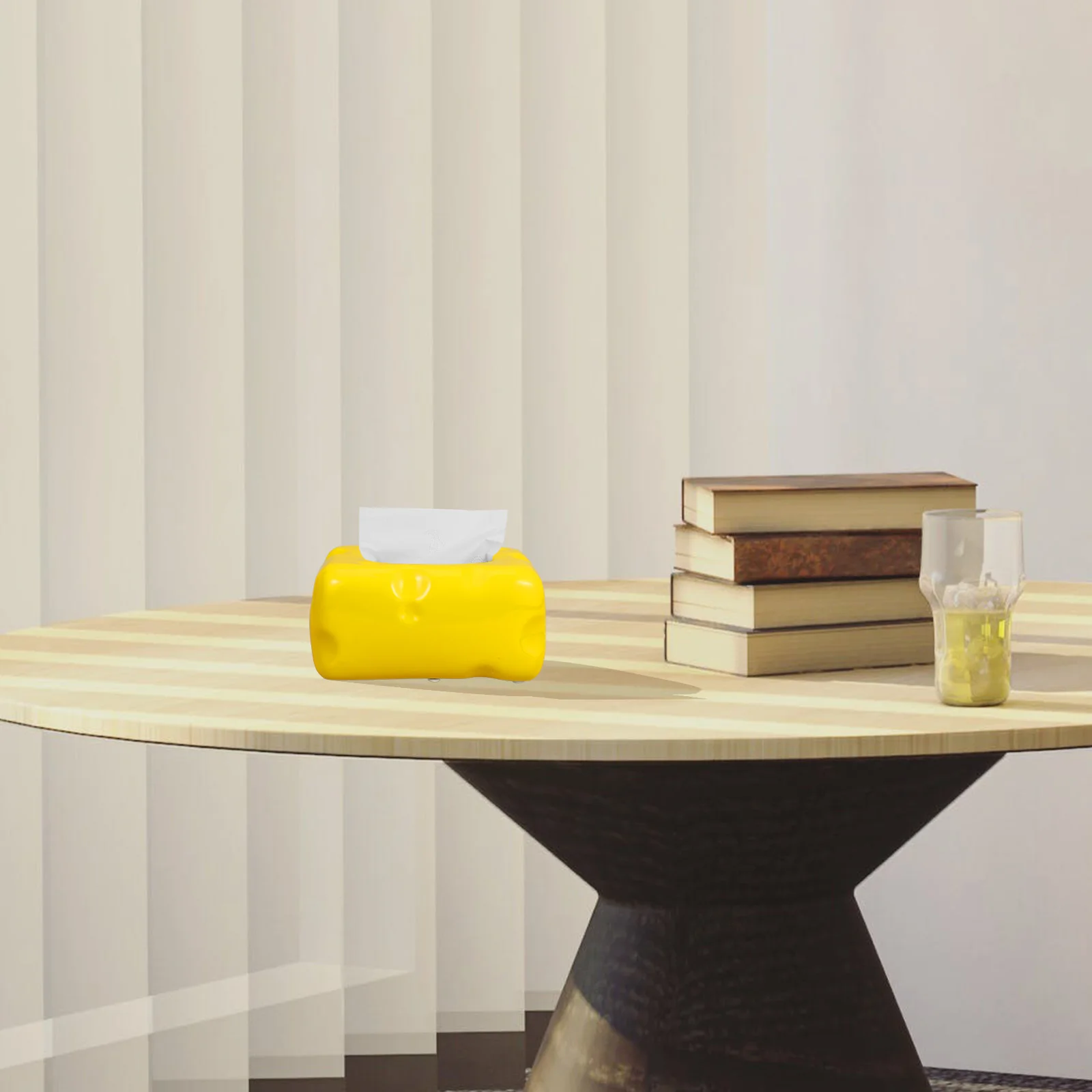 

Ceramic Cheese Tissue Box Holder Decorative Paper Towel Container for Living Room Dining Table Coffee Table Rustic Ceramic