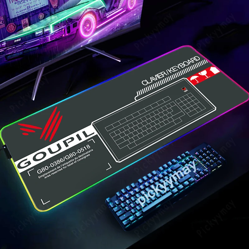 LED Gaming Mousepads Large Backlight Desk Mat Cat Keyboard Rugs PC Gamer Mousepad RGB Mouse Pad Luminous Mouse Mat