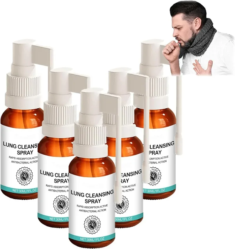 3/5PCS Lung Cleansing Spray,Lung Cleanse Mist,Herbal Lung Cleanse Mist Powerful Lung Support & Cleanse & Respiratory Health Care