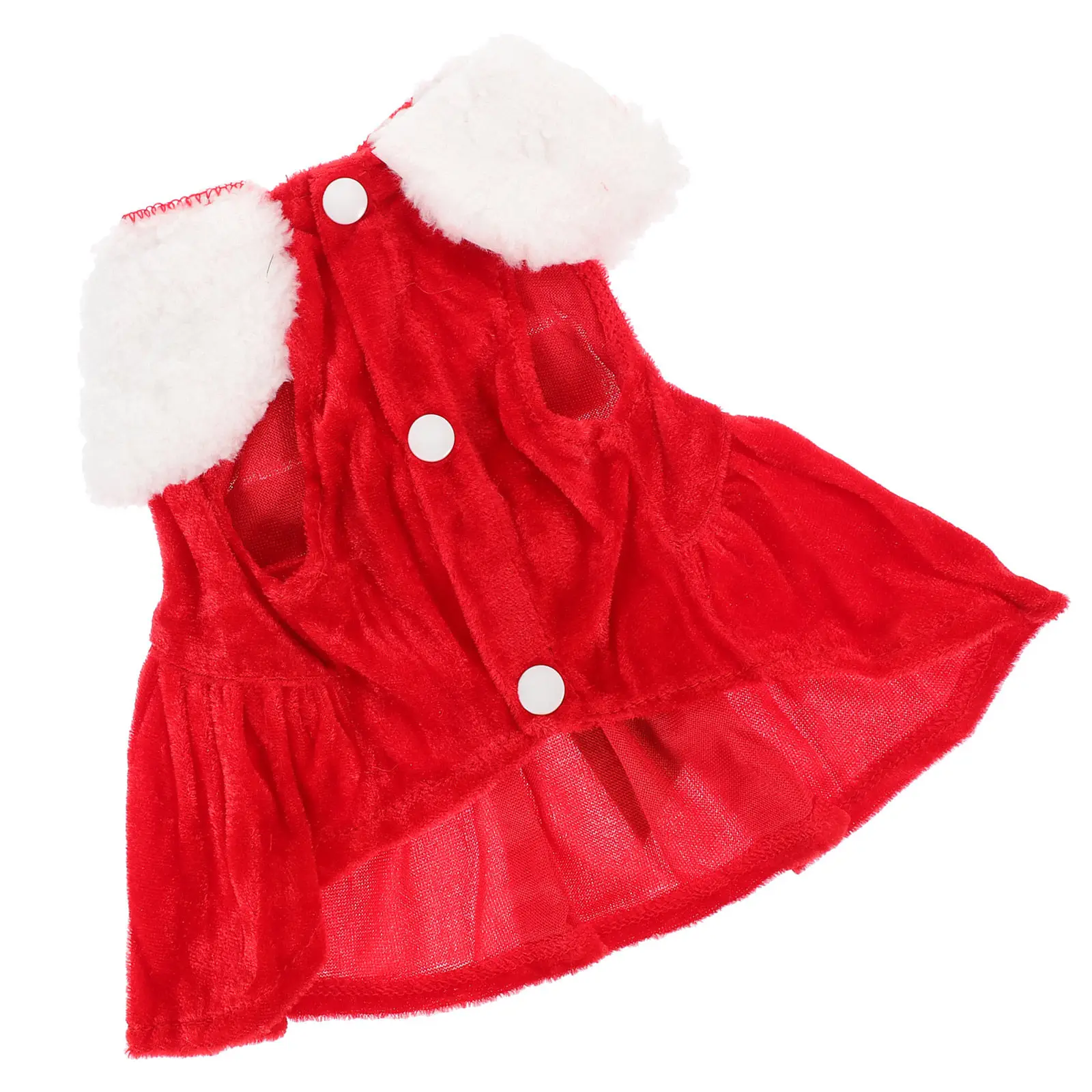 

Santa Bow Dog Dress Winter Warm Soft Comfortable Puppy Clothes Christmas Holiday Pet Costume Cute Dog Apparel Clothes for Dogs
