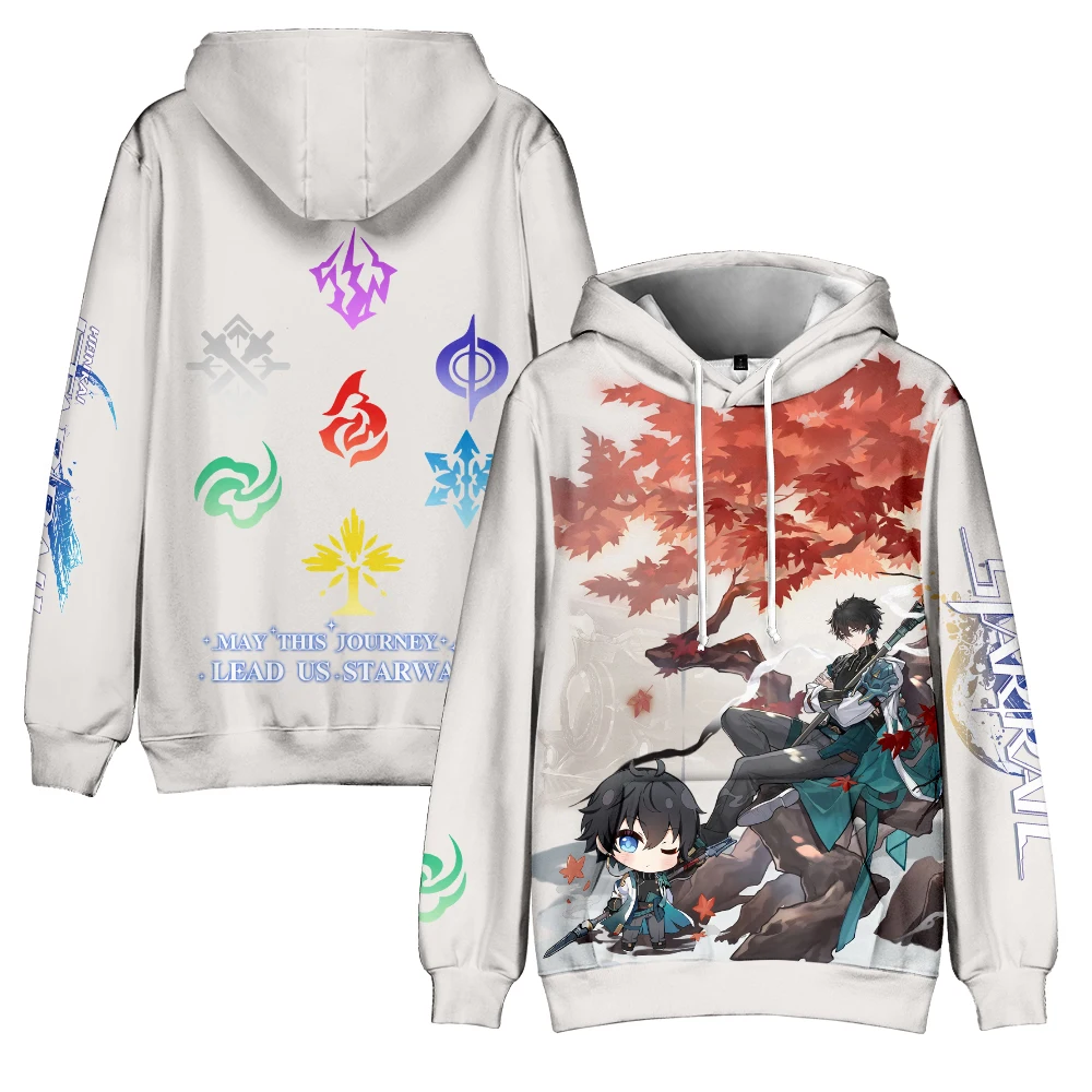 Sudadera con capucha de manga larga para hombre y mujer, ropa de calle de Anime de Star Rail, Harajuku, 3D estilo Casual, juego Honkai