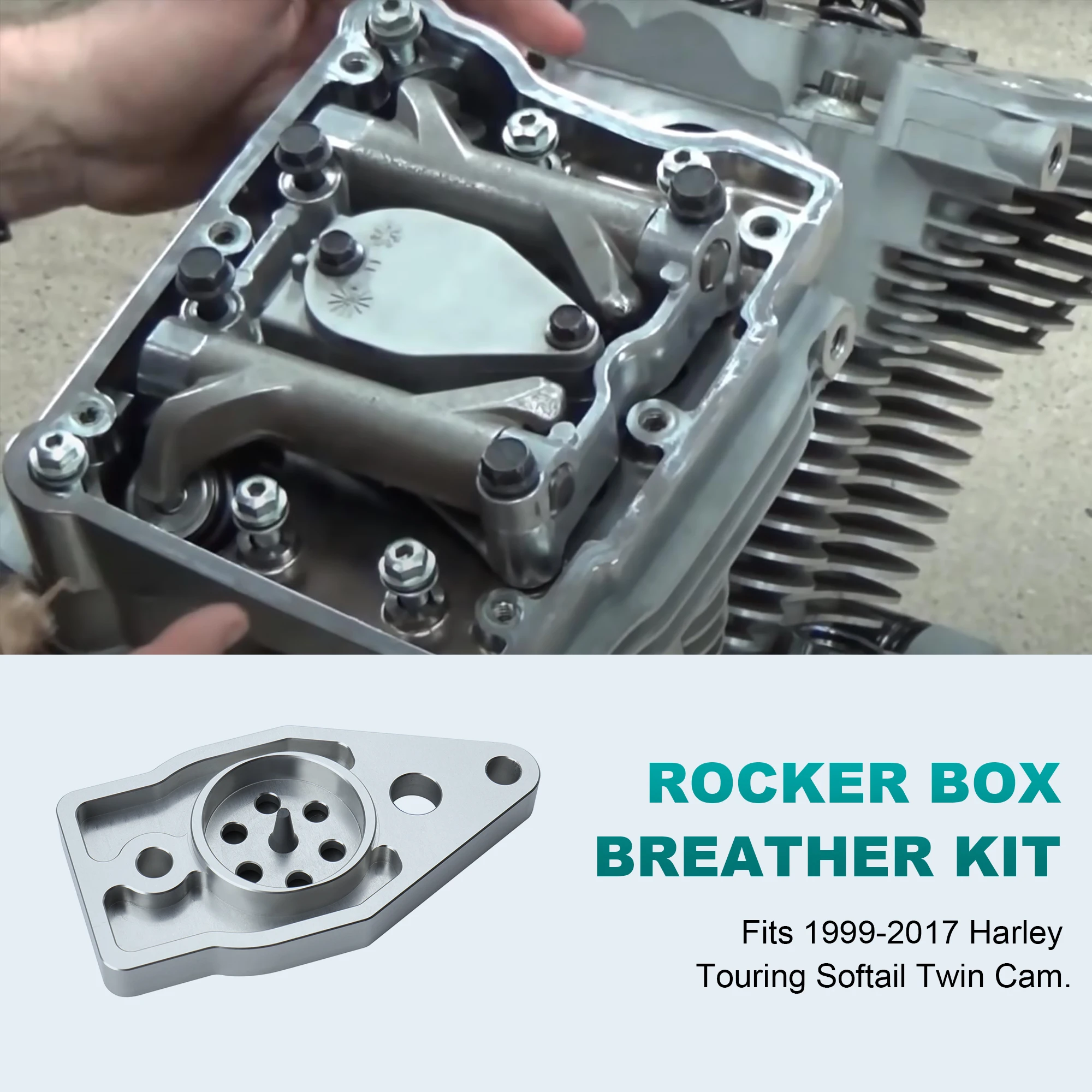 Mokitdora Twin Cam Rocker Box Breather Kit for Harley 1999-2017 Touring Softail Dyna