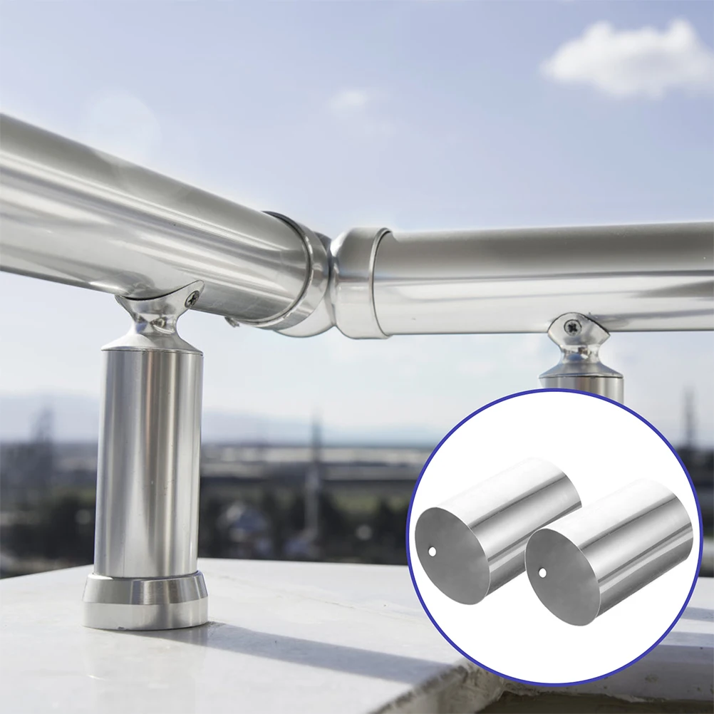 

2Pcs Wall Handrail Support Connector Stainless Steel Stair Railing Tube Connector Durable Wear Resistant Handrail Supplies