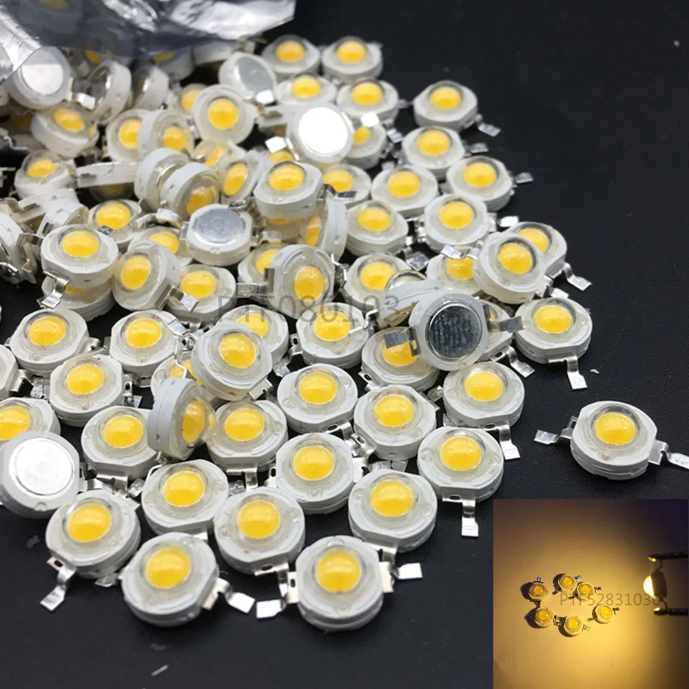 

10pcs Real Full Watt CREE 1W 3W High Power LED lamp Bulb Diodes SMD 110-120LM LEDs Chip For 3W - 18W Spot light Downlight