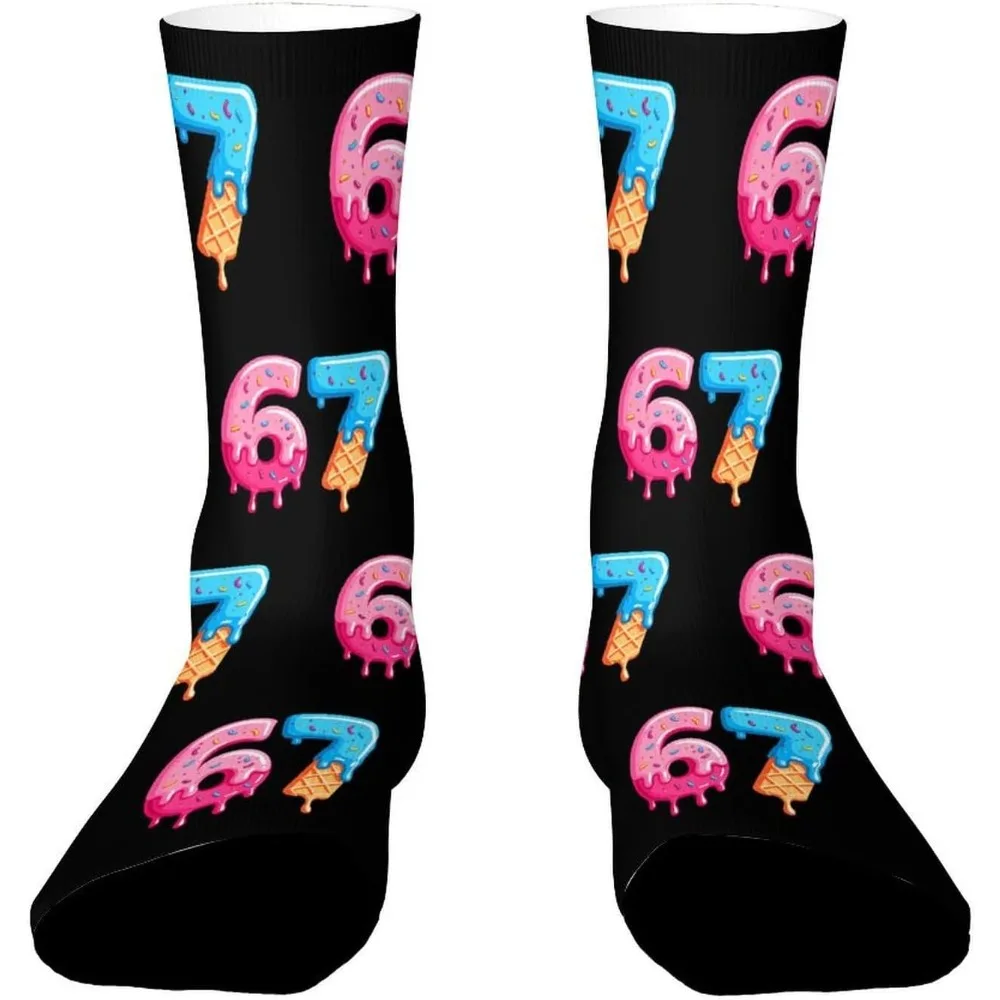 Funny Crew Socks Featuring Ice Cream And Memes, Perfect Gifts for Both Men And Women