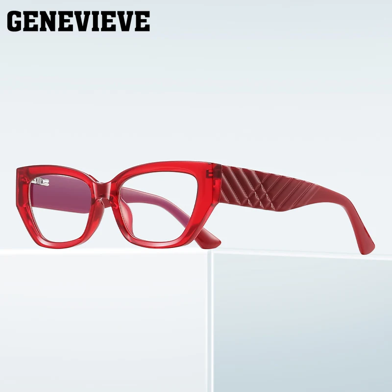 GENEVIEVE Fashion Cat-Eye تصميم فريد من نوعه للنساء نظارات قراءة فوتوكروميك تحجب الضوء الأزرق وصفة طبية مخصصة متاحة #3