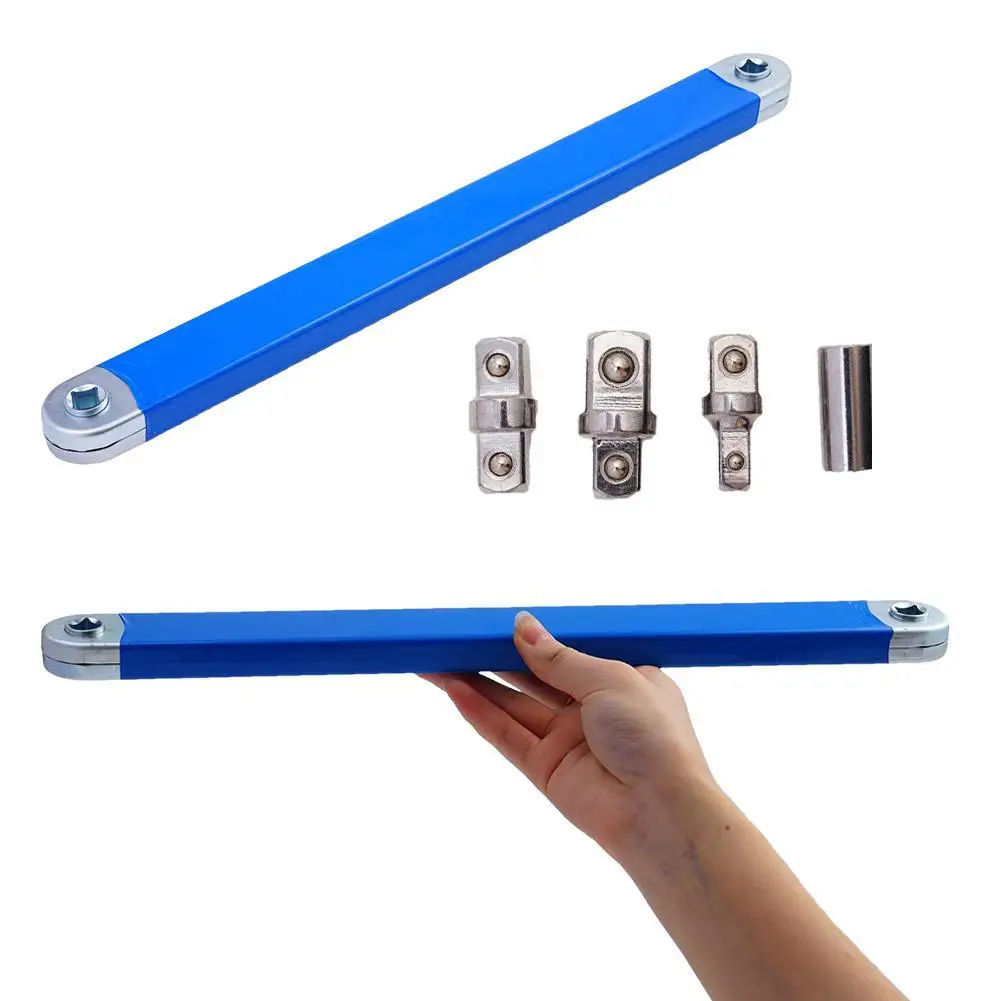 

Offset Extension Wrench Versatile Extension Ratchet Wrench With 1/2", 1/4" And 3/8" Multi-Purpose Wrench For Tight Space Tool