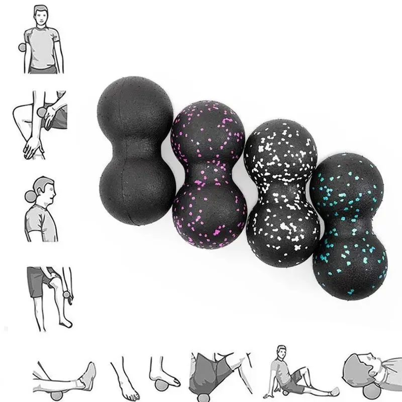 Peanut Massage Ball EPP Deep Tissue Myofascial Release Plantar Fasciitis Back Neck Foot Muscle Pain Relief Yoga Fitness